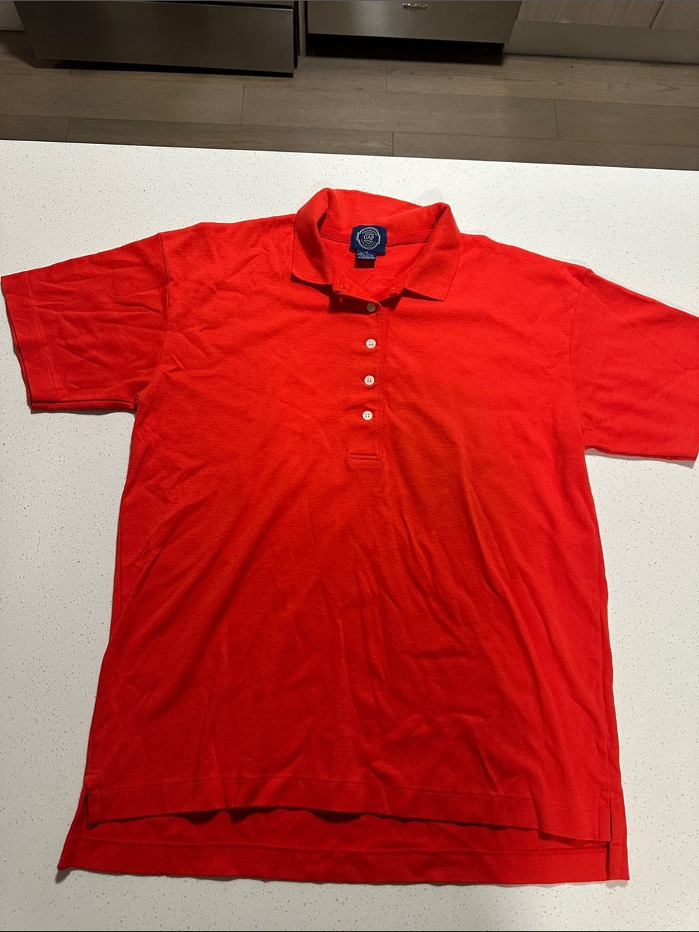 GAP women’s Bright Red Short-Sleeve Polo